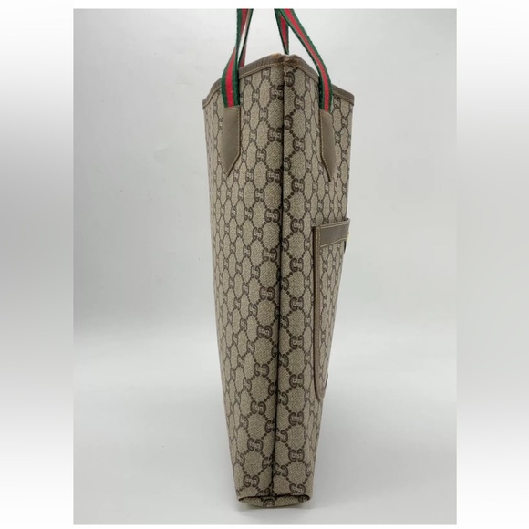 “24 hour sale”Authentic Gucci PLUS Sherry Line Beige PVC Tote Bag BEAUTIFUL BAG - Picture 6 of 16